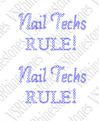 Nail Techs Rule Rhinestone Transfer (2) - Cap/Koozie Size
